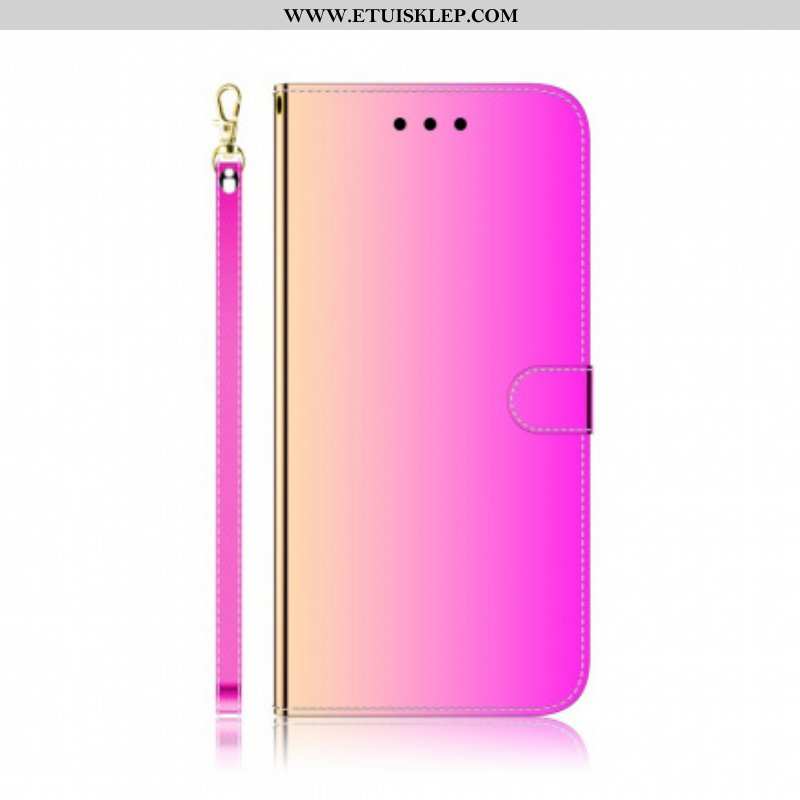 Etui Folio do Oppo A94 5G Osłona Lusterka Ze Sztucznej Skóry